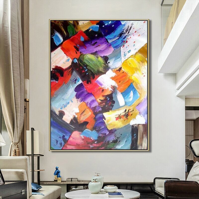 Abstract Painting, Custom Original Oil Painting, Hand Painted Canvas