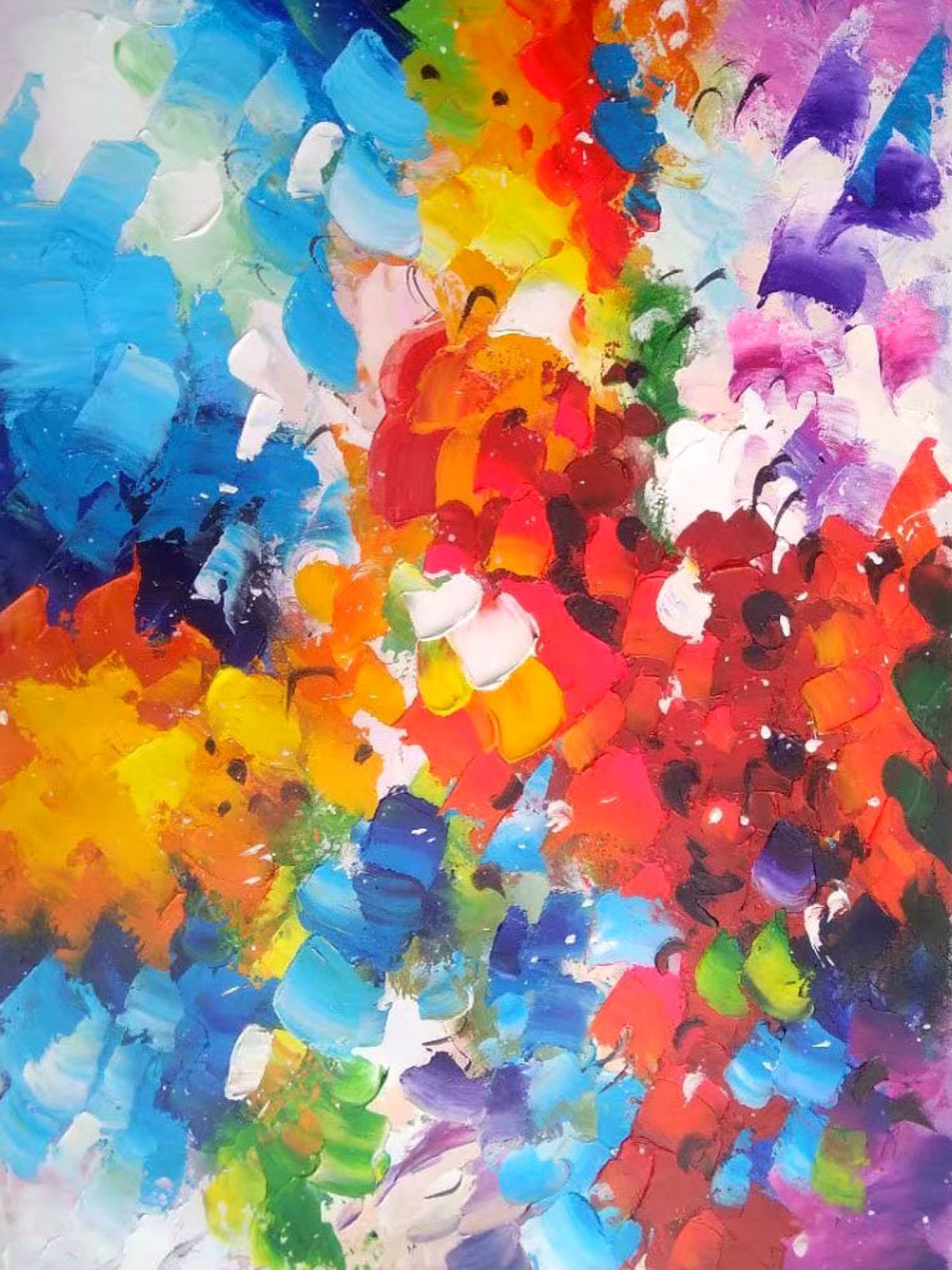 Abstract Painting, Custom Original Oil Painting, Hand Painted Canvas