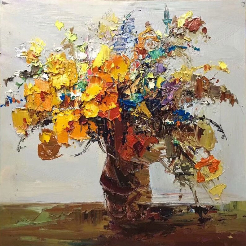 Custom original oil painting Home decor painting Wall Art painting Hand painted canvas art Abstract painting Custom art Flowers Art