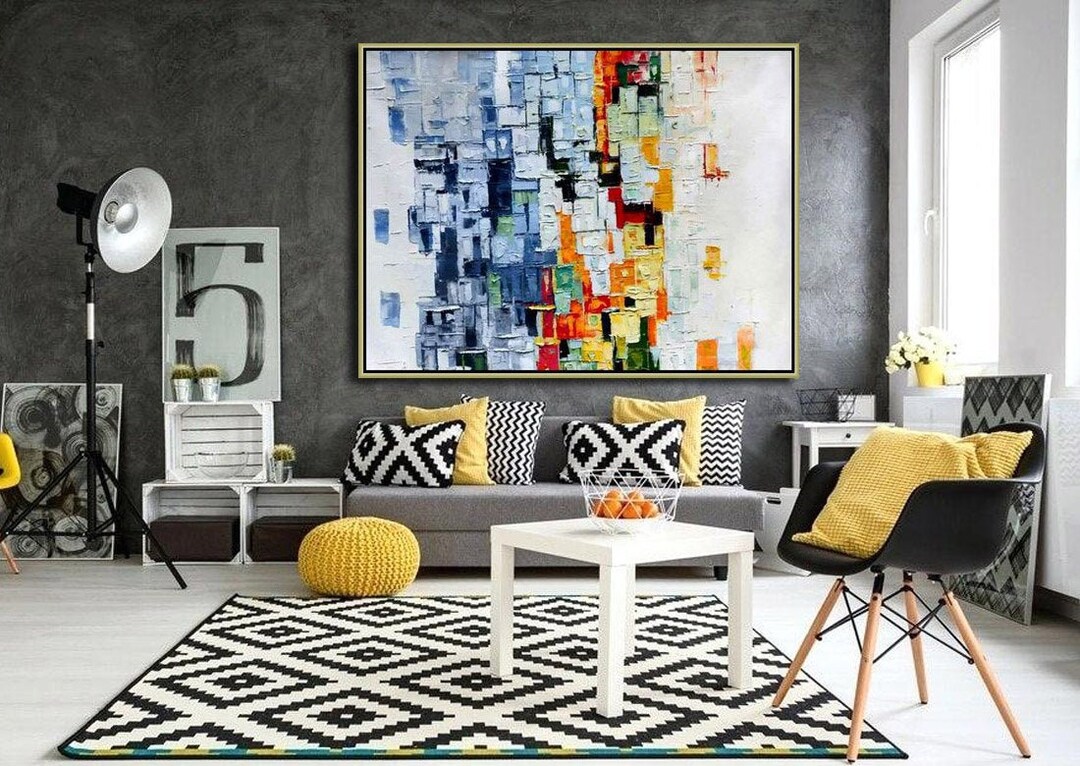 Original Large Canvas Art, Hand Painted Canvas Art, Abstract Painting