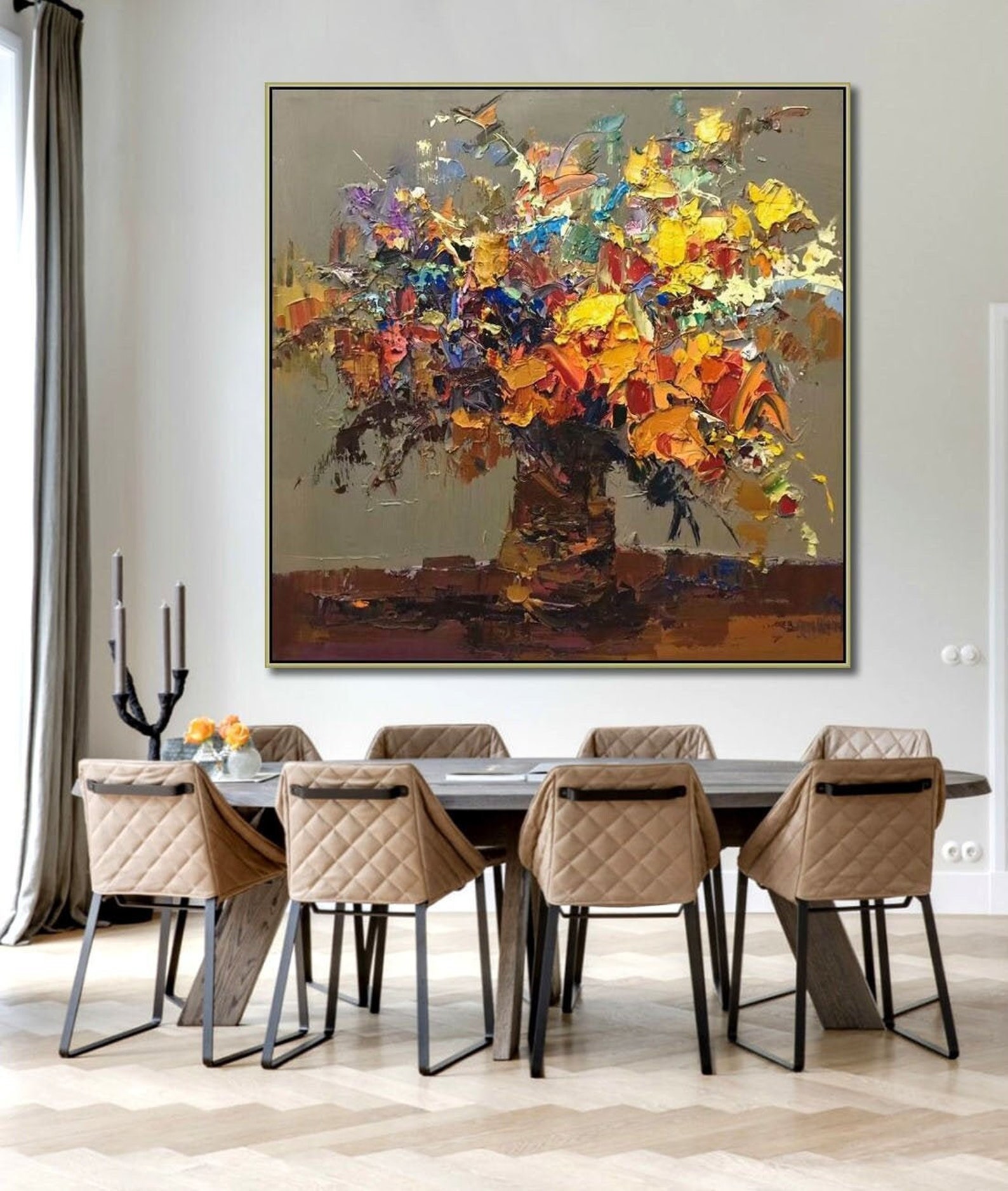 Abstract Painting, Custom Original Oil Painting, Hand Painted Canvas