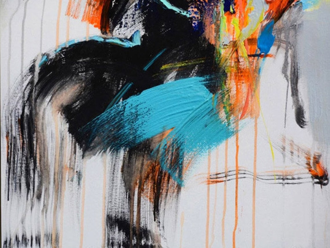 Large Hand Painted Canvas Art Original Painting Abstract Etsy