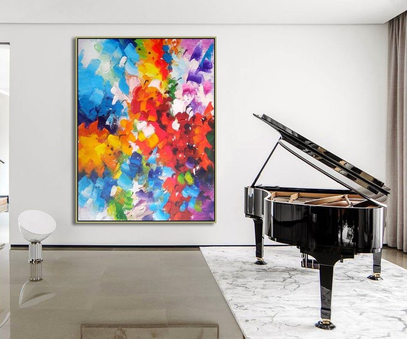 Abstract Painting, Custom Original Oil Painting, Hand Painted Canvas