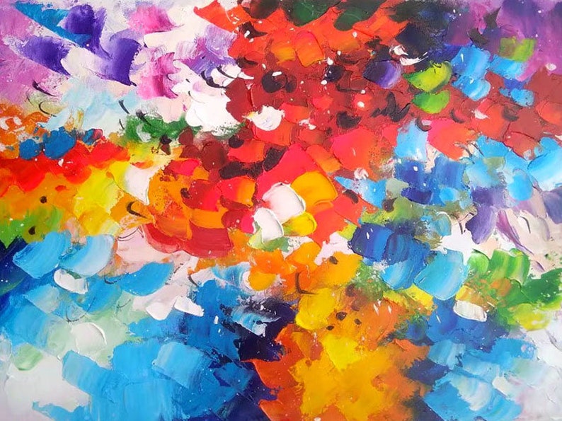 Large Abstract Painting, Extra Large Texture Abstract Art, Hand Painted ...