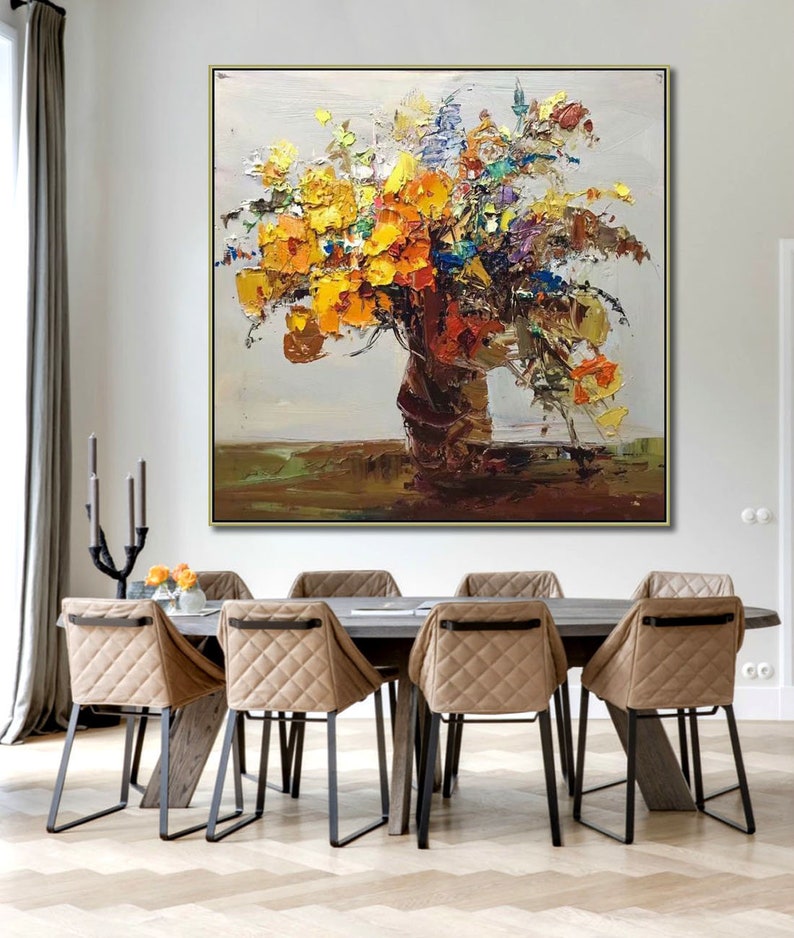 Custom original oil painting Home decor painting Wall Art painting Hand painted canvas art Abstract painting Custom art Flowers Art