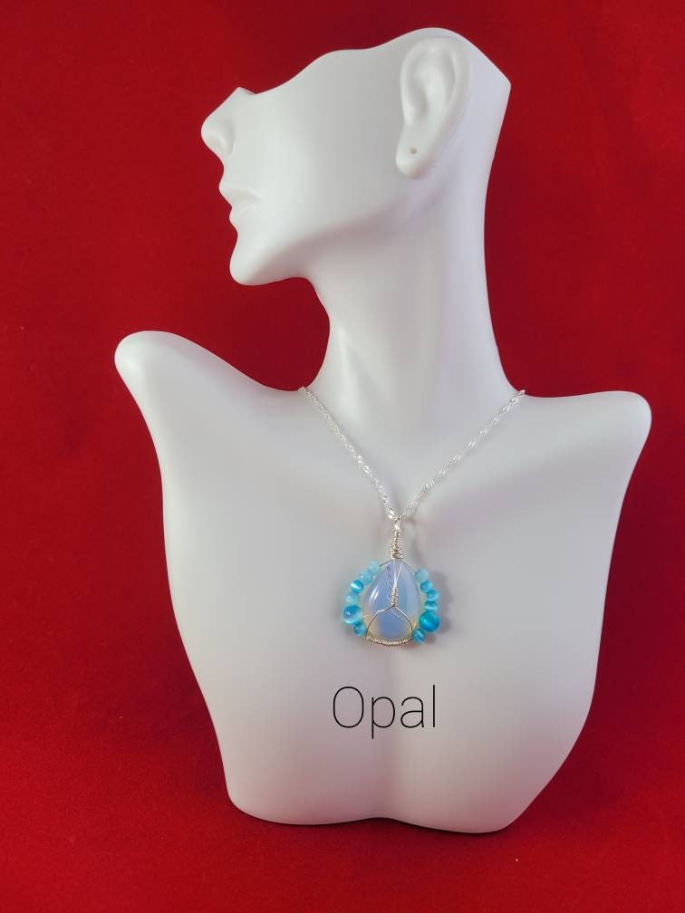 Dainty Wired Wrapped Crystal Quartz Pendant Necklaces Etsy UK