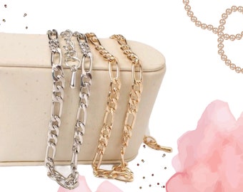 Gold Figaro Anklet, Unisex Ankle Bracelet, Summer Boho Anklet, Silver Link Chain Anklet, Dainty Anklet Gift