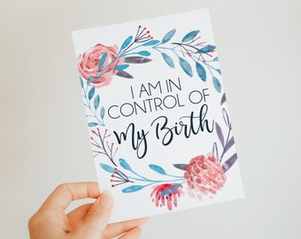 Birth Affirmation Cards, Affirmations For Labour, Baby Shower Gift, Inspirational Birth Cards