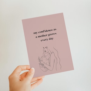 Affirmations For Motherhood (Printed), Affirmations For Mums, Positive Motherhood Affirmations, Baby Shower Gift