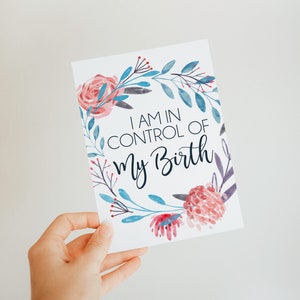 Cartes d’affirmation de naissance, affirmations pour le travail, cadeau de baby shower, cartes de naissance inspirantes