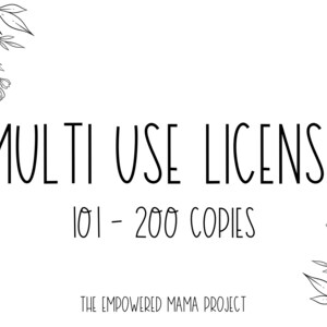 Multiple Use License - 101 - 200 Copies ADD ON, License for Gift and Business Use