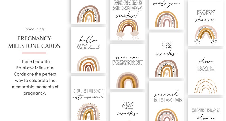 Printable Pregnancy Milestone Cards. Pregnancy Announcement - Etsy UK