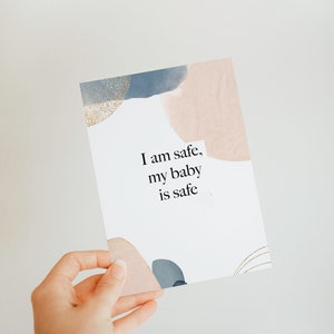 Affirmations For Birth, Birth Affirmations, Positive Affirmations, Printable Affirmation Cards, Baby Shower Gift, Abstract Affirmation Print