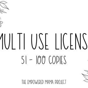 Multiple Use License - 51 - 100 Copies ADD ON, License for Gift and Business Use