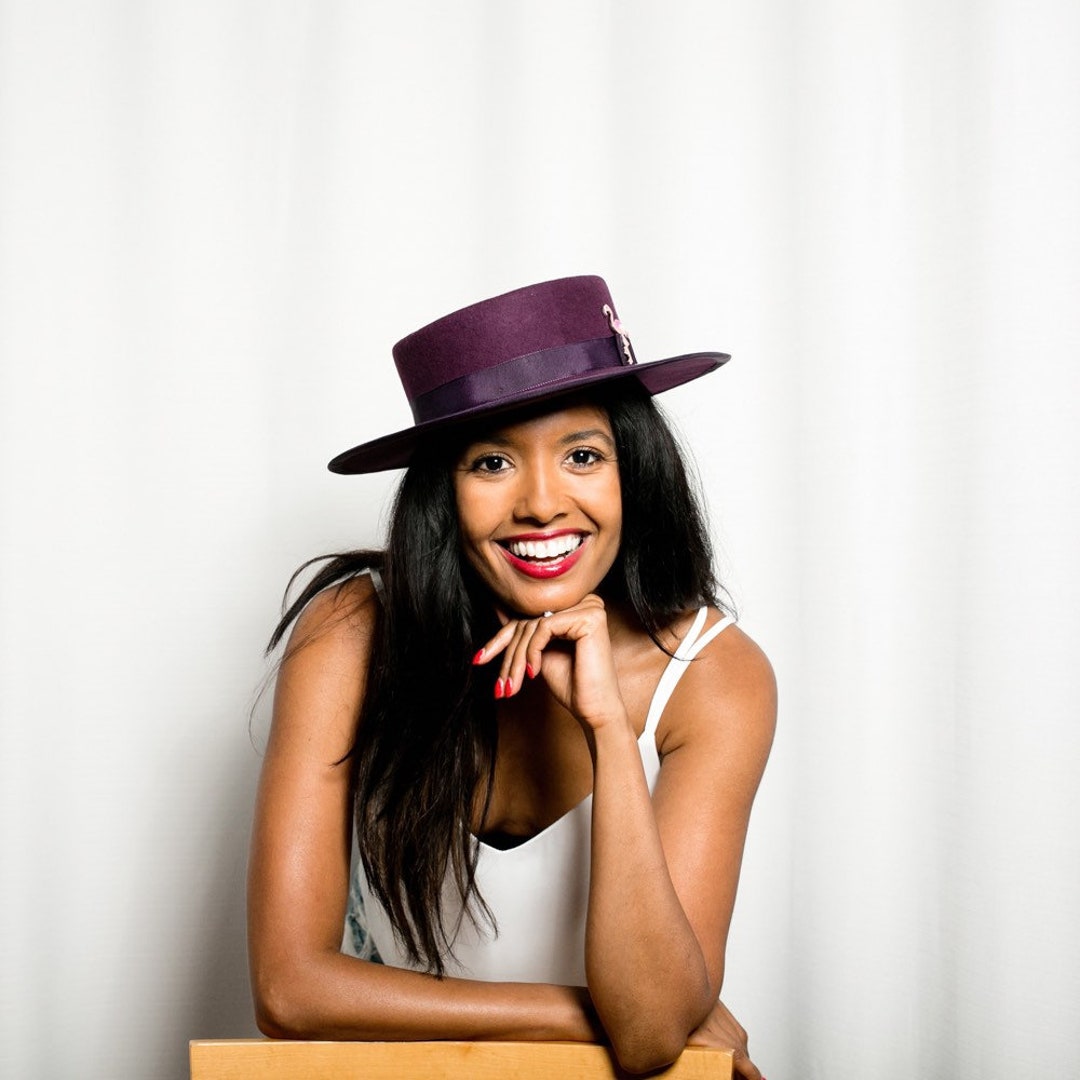 Flat Brim Bolero Felt Hat With Pink Flamingo Spanish Hat - Etsy