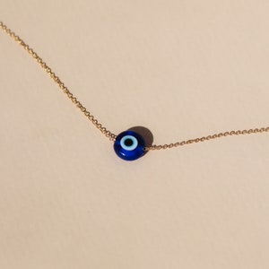 Evil Eye 14k Gold Filled / Sterling Silber Halskette
