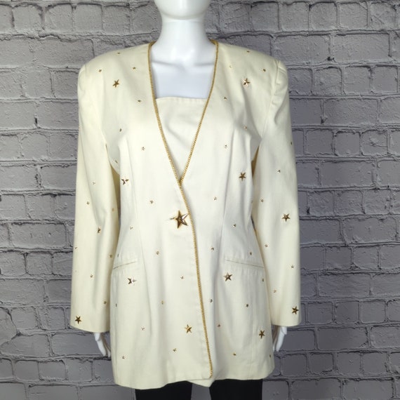 Vintage Magali Collection Gold Star Jacket/Skirt … - image 2