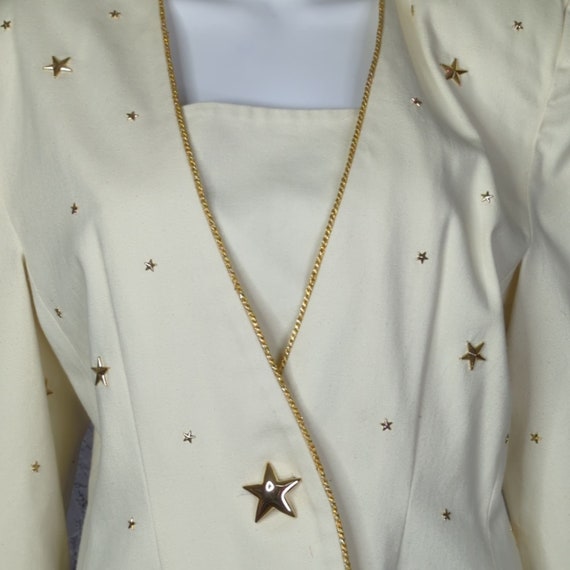 Vintage Magali Collection Gold Star Jacket/Skirt … - image 6