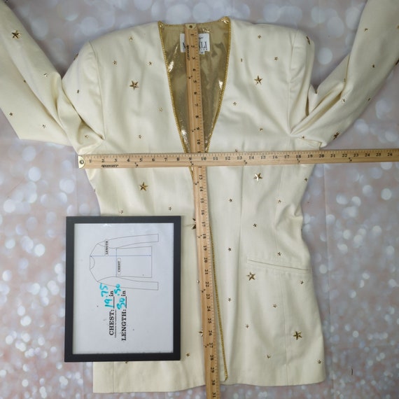 Vintage Magali Collection Gold Star Jacket/Skirt … - image 9