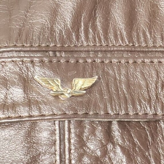 Berman's Vintage Leather Jacket Faux Fur Lined Br… - image 6