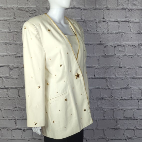 Vintage Magali Collection Gold Star Jacket/Skirt … - image 3