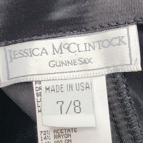 Jessica McClintock Vintage Gunne Sax Black Velour… - image 7