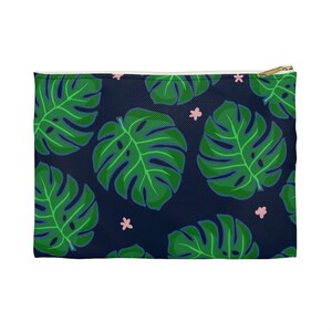 Monstera leaf accessory Pouch, makeup bag, or pencil case