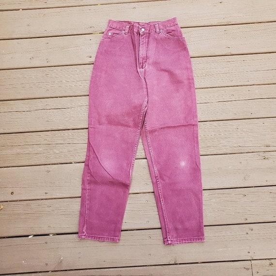 Vintage 90s y2k Arizona Burgundy Cotton Denim Hig… - image 1