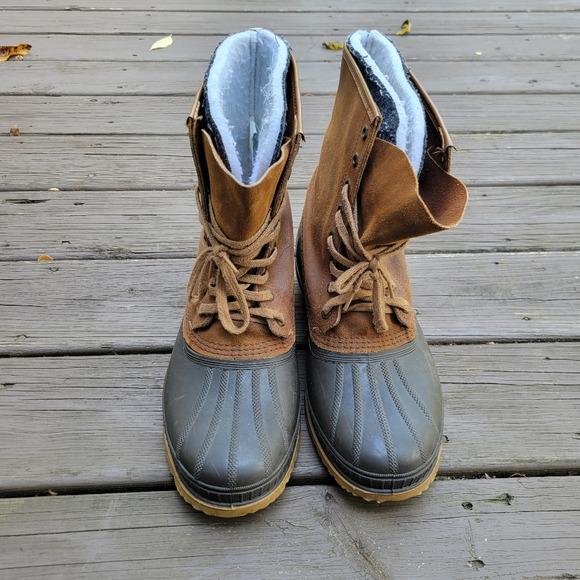 Vintage 90s Ice Pac Sorel Brown Roughout Suede Leather Duck Winter