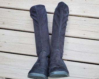 Stivaletti a calzino vintage anni '90 y2k Bratz neri in finta