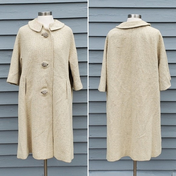 Vintage 50s 60s Retro Pin up Jackie O Kennedy Swing Mod Boucle
