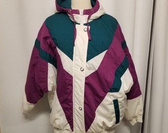 Vintage Montbell Colorblock Ski Jacket: 80s Retro Puffer Coat - Etsy