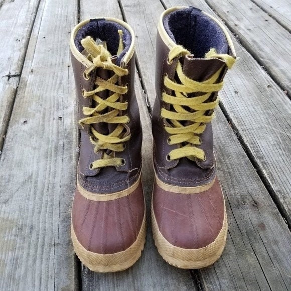 Vintage 90s Sorel Arctic Pac Leather Duck Snow Winter Boots  display picture 1