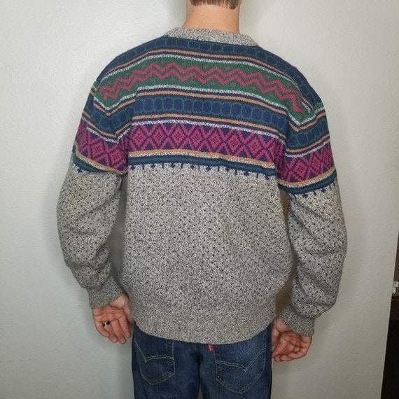 Vintage Fieldmaster Nordic Fair Isle Wool Sweater… - image 2