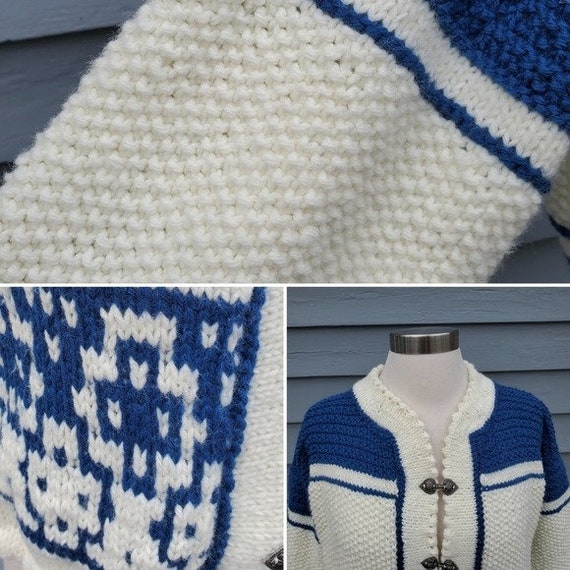 Vintage 70s Handmade Knit Fair Isle lcelandic Ski… - image 5