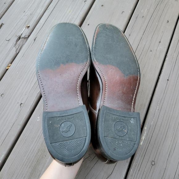 Vintage 60s Mason Shoes Brown Leather Gator Horsebit‎ Vamp Moc Toe Dress Loafers Vintage 60s Mason Shoes Brown Leather Gator Horsebit Vamp  main image 3