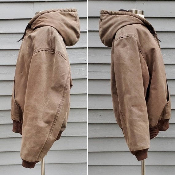 Vintage 90s y2k Carhartt J140 Chestnut Brown Duck… - image 2