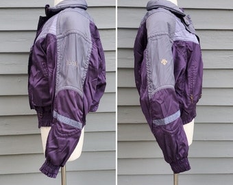 Vintage 90s Y2k Descente Iridescent Purple Lavender Puffer Ski
