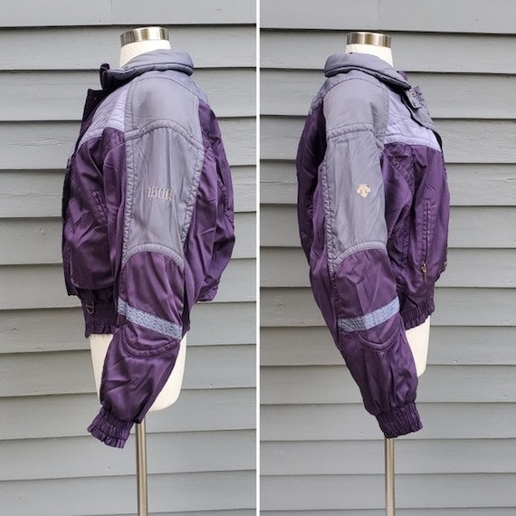 Vintage 90s Y2k Descente Iridescent Purple Lavender Puffer Ski