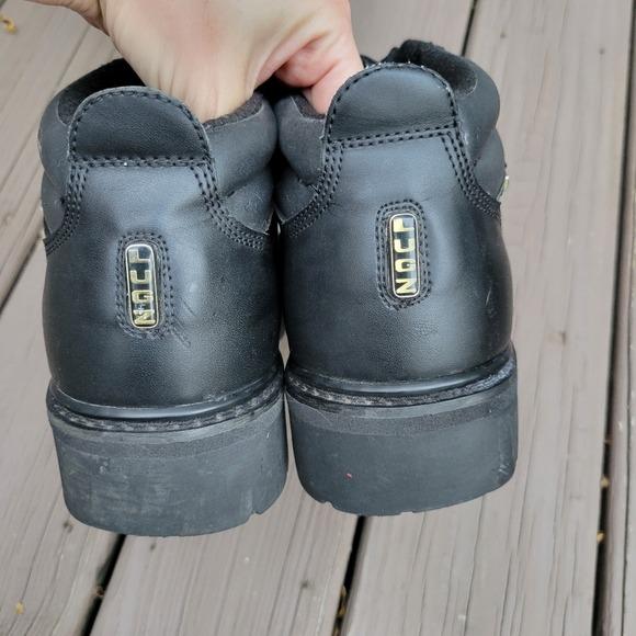 Vintage 90s Y2k Lugz Black Leather Lace-up Baseball Toe  display picture 1