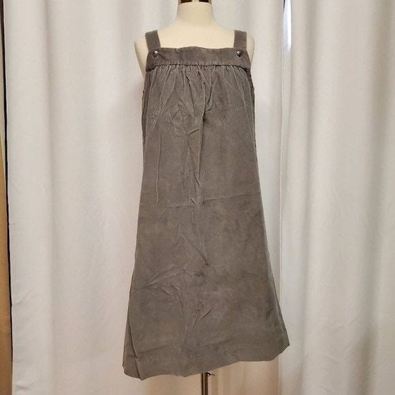 Vintage 90s Y2k Handmade Jumper Corduroy Gray Sleeveless Overall Dress  Woman's Medium - Etsy