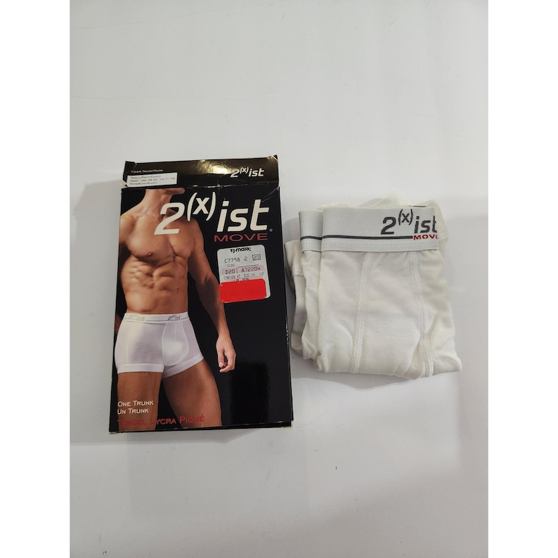 2(x)ist Trunk Underwear White Move Tencel Lycra Pique Vintage Small image 1