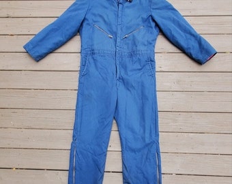 Vintage 90s y2k Walls Blizzard Pruf Winter Insulated Blue Coveralls
