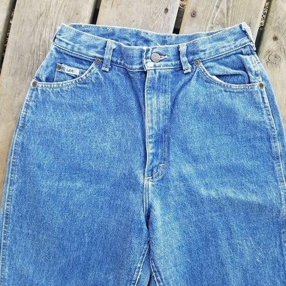 Vintage 90s y2k Lee High Rise Mom Jeans Tapered L… - image 4