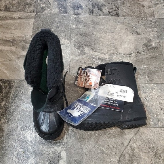 sorel black duck boots