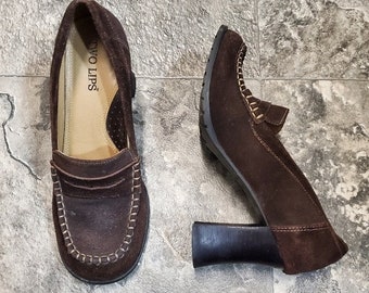 Vintage 90s y2k Oxblood Burgundy Leather Moc Toe Moccasins Driving Penny Loafers Vintage 90s Y2k Oxblood Burgundy Leather Moc Toe Moccasins  main image 3