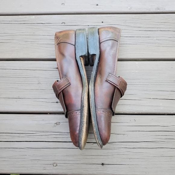 Vintage 80s Allen Edmonds Montague Kiltie Monk Strap Brown  display picture 1