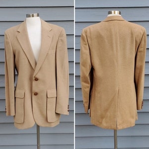 Vintage 90s y2k Austin Reed of Regent Street Wallachs Camel Hair Tan Blazer Md