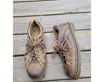 Dr. Martens Keith Oxford bruine leren industriële schoenzool herenmaat 12