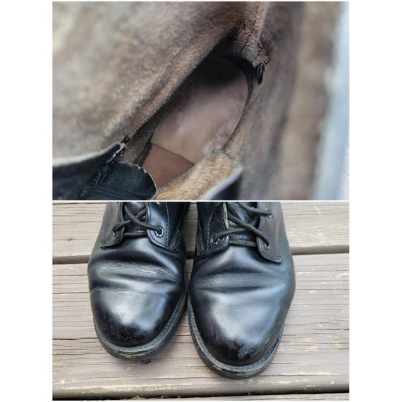 Military Issue Combat Boots Black Leather Vintage 1976  display picture 3